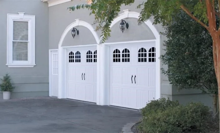 White garage doors